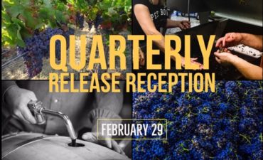 a collage of winemaking from vineyard pictures to sorting to topping of barrels